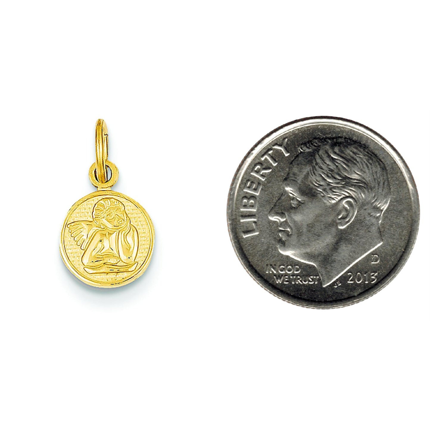 14K Gold Angel Charm