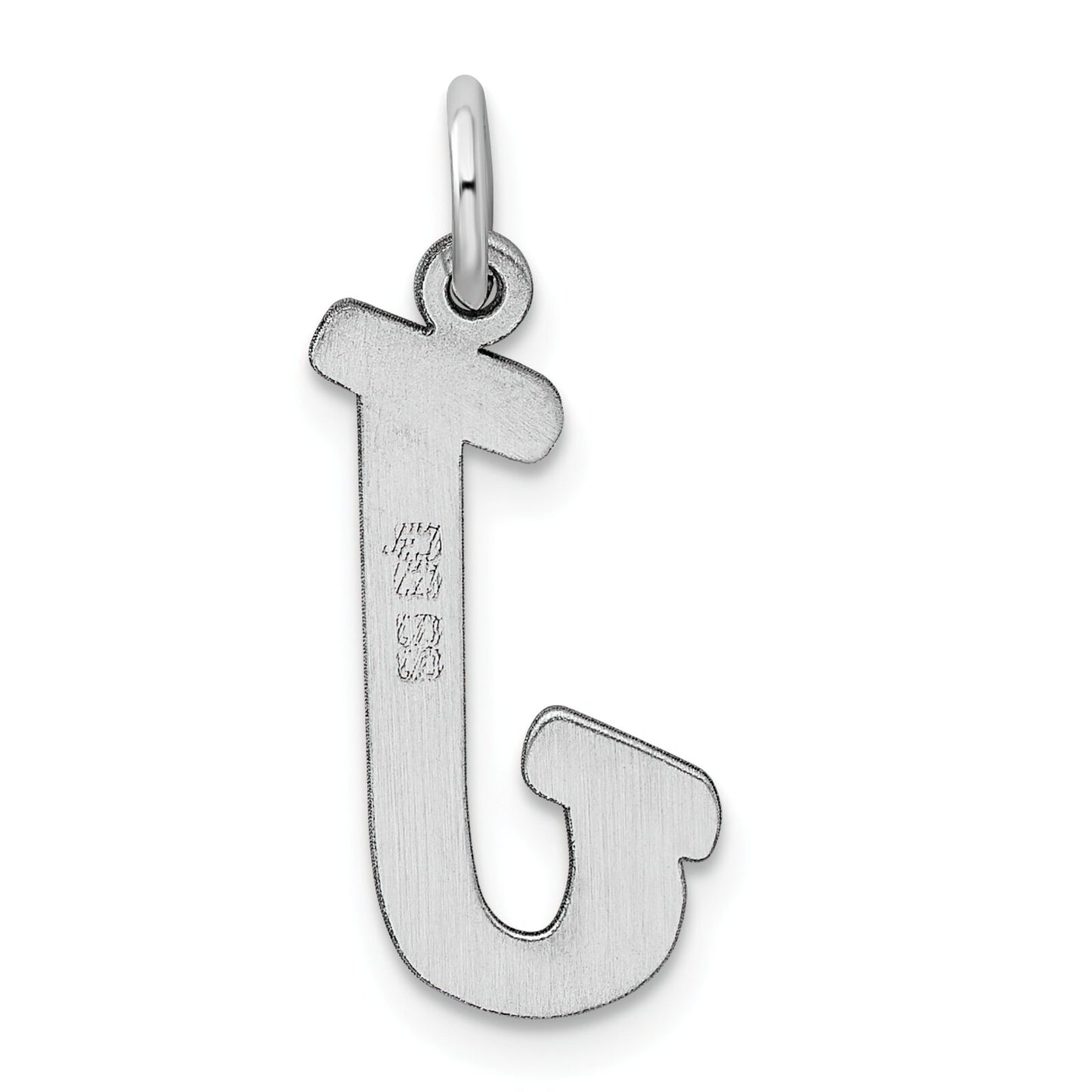 Sterling Silver Large Script Intial J Charm