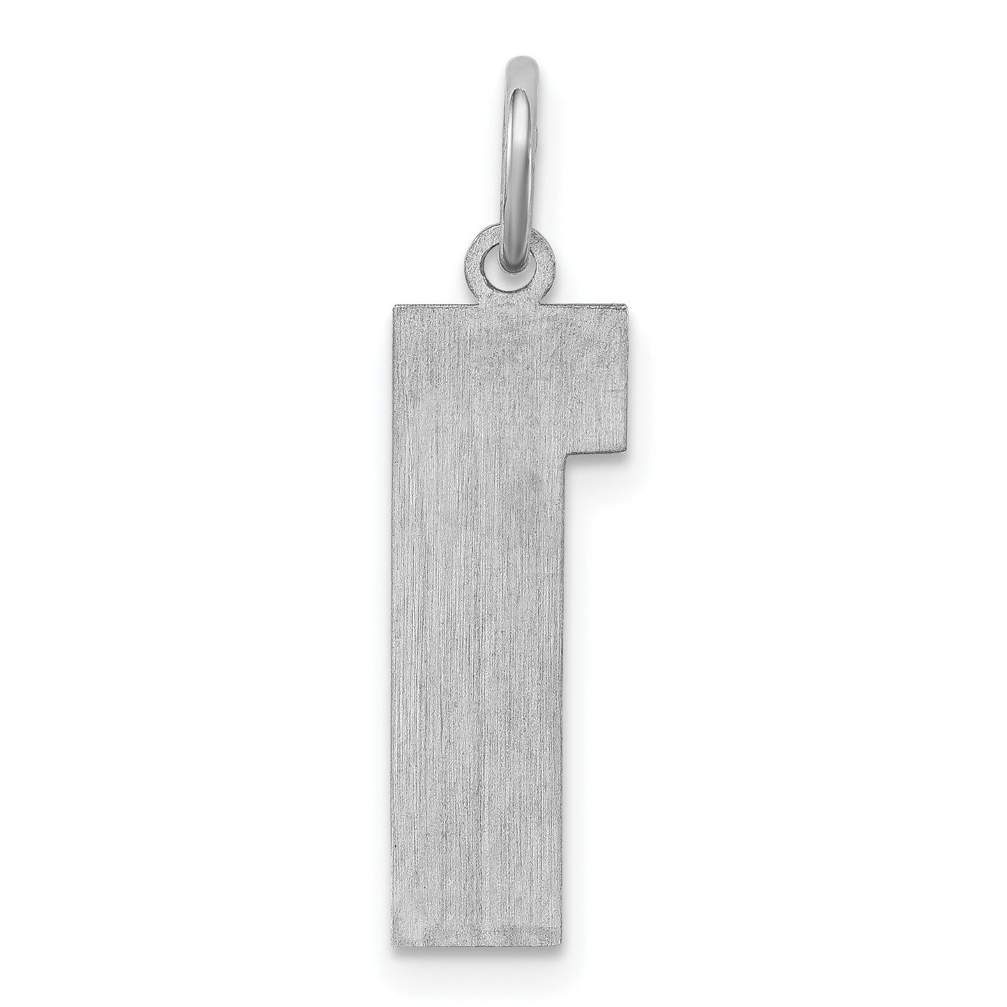Sterling Silver Large Satin Number 1 Charm