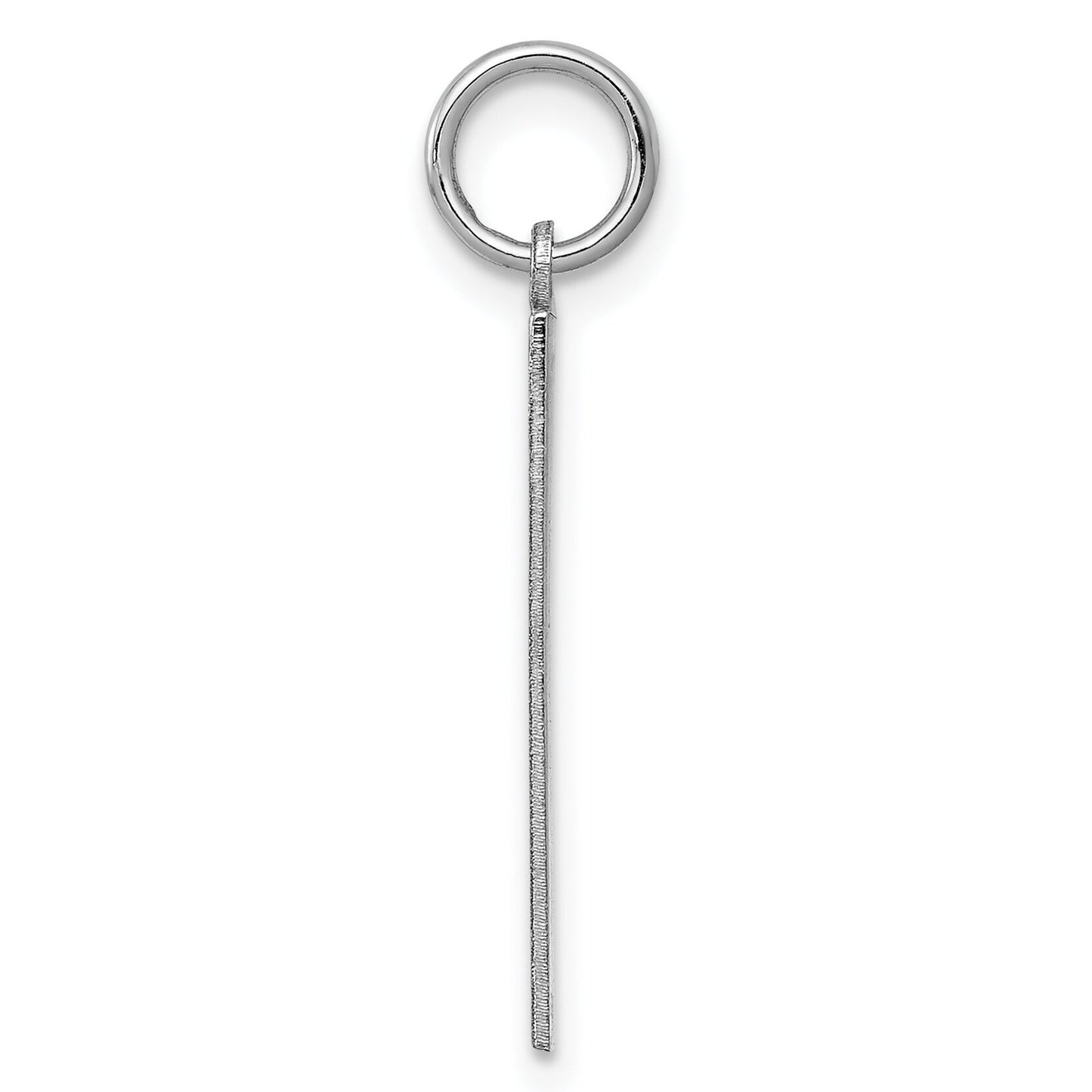 Sterling Silver Large Satin Number 1 Charm