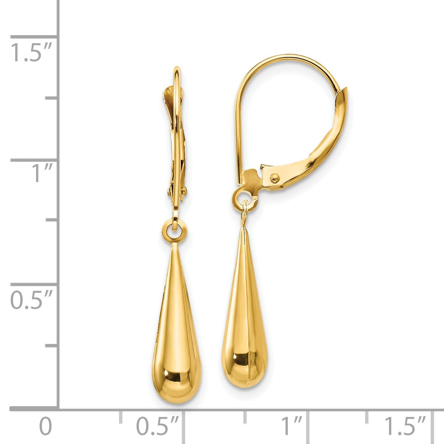 Yellow gold 2025 drop earrings