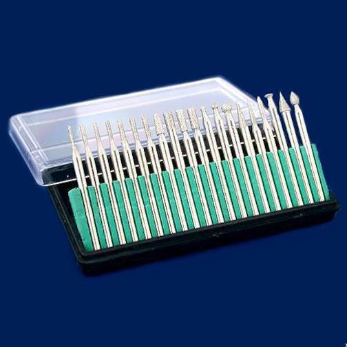 40 Diamond Coated Burs Lapidary Tools  1/8"