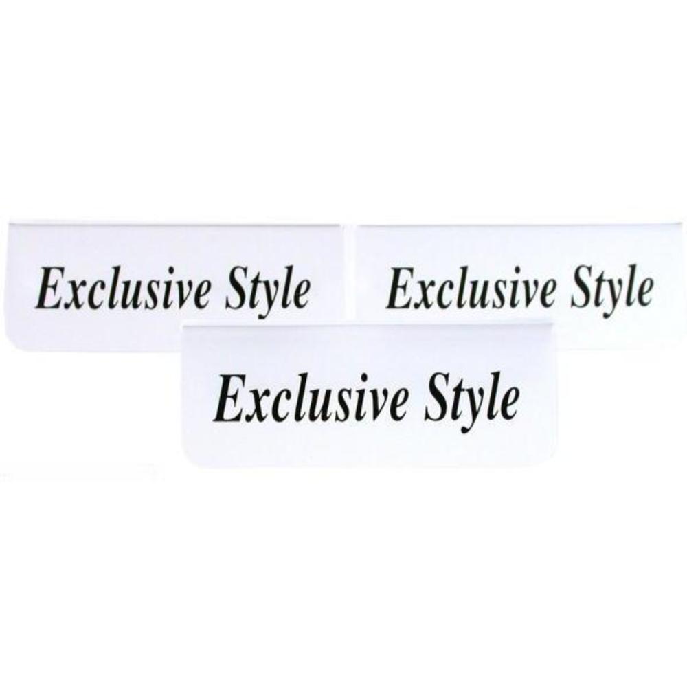 Exclusive Style Jewelry Showcase Signs Frosted 3" 3Pcs