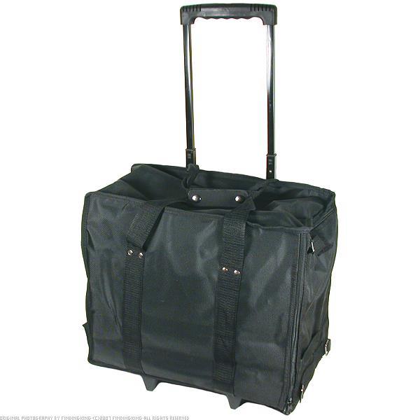 Collapsible Rolling Travel Case Black 13 1/2"