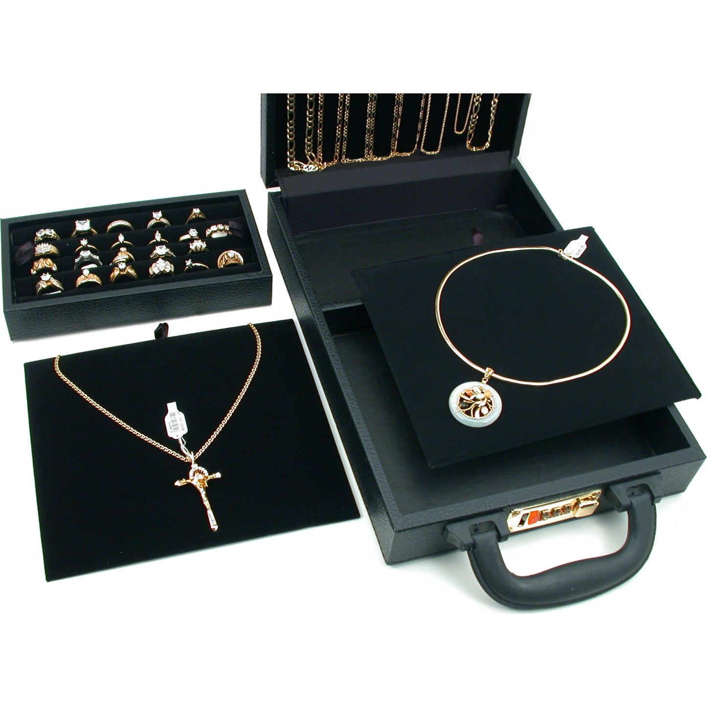 Ring Necklace Watch Jewelry Travel Case Storage Box New