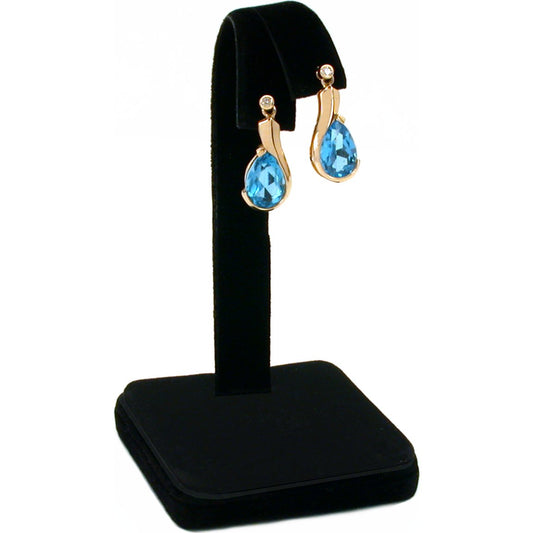 Earring Display Stand Black Velvet 4"