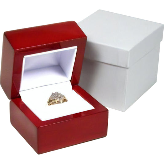 Ring Gift Box Rosewood Stained 2 1/4" (Only 1 Box)