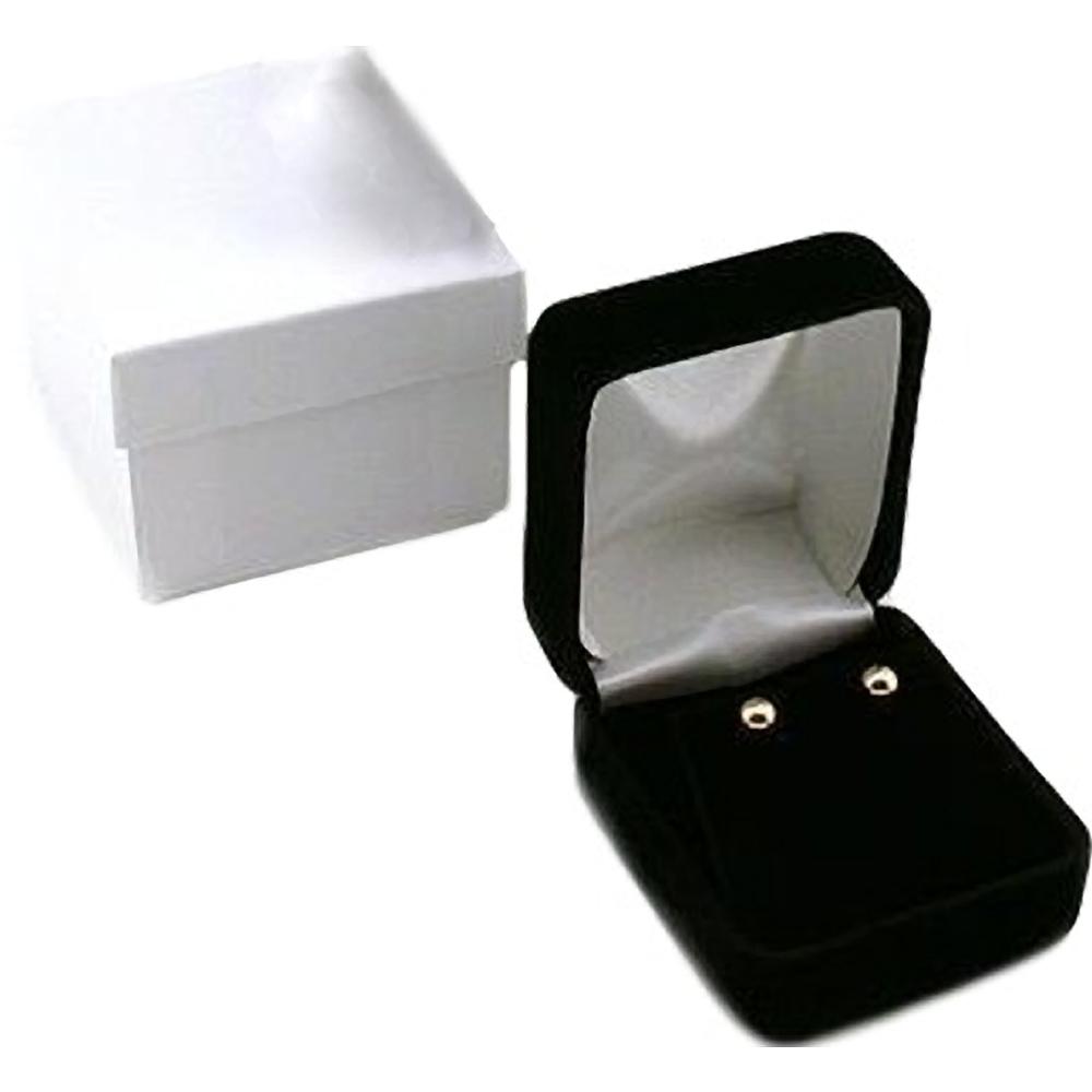 12 Black Velvet Earring Displays Showcase Gift Boxes