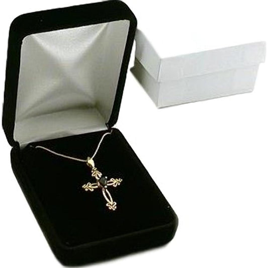 Earring & Pendant Gift Box Black Velvet 2 1/4" (Only 1 Box)